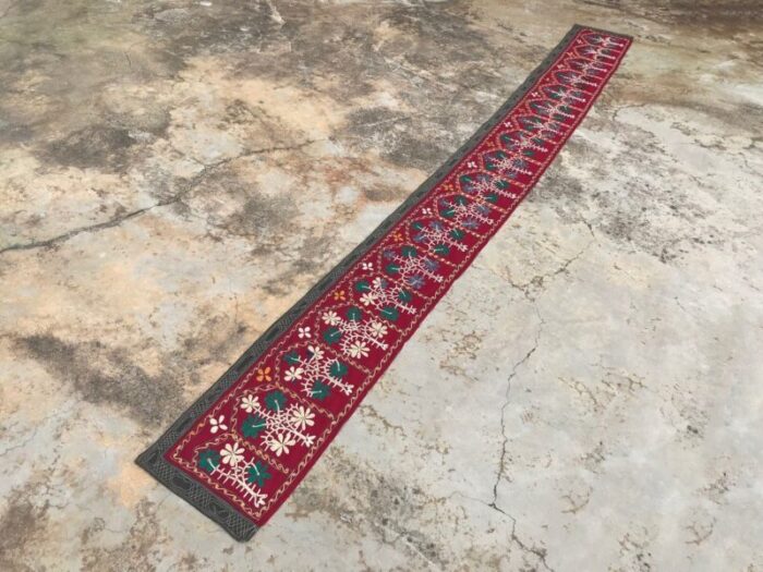 handmade long table runner with boho style 1980s 1