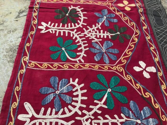 handmade long table runner with boho style 1980s 2