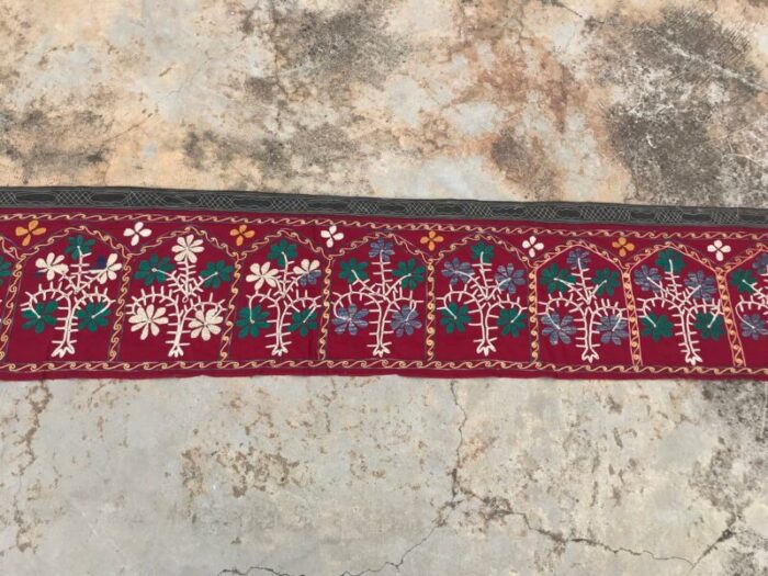 handmade long table runner with boho style 1980s 3