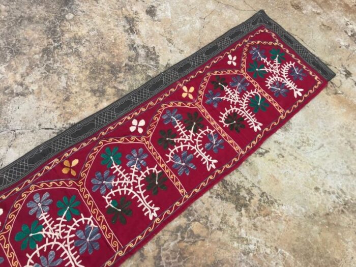 handmade long table runner with boho style 1980s 4