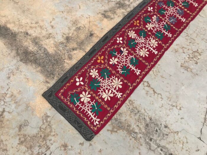 handmade long table runner with boho style 1980s 8