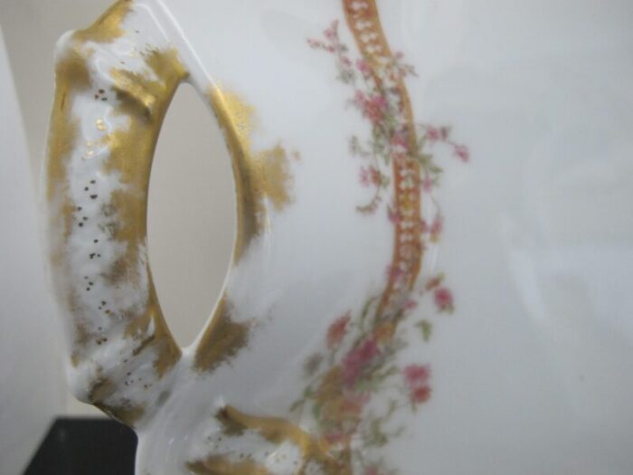 haviland limoges pink and yellow flower gold trim 17 serving dish tray platter 3646