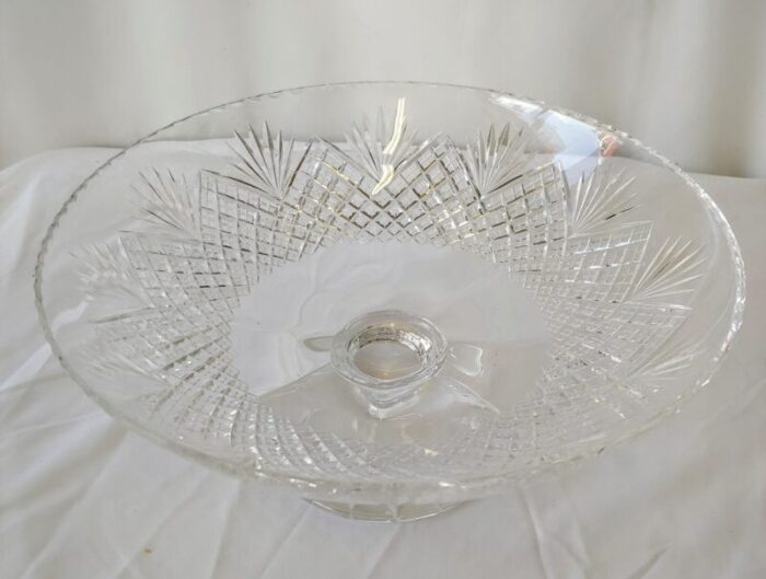 hawkes hand cut pedestal pineapple crystal glass bowl 5479