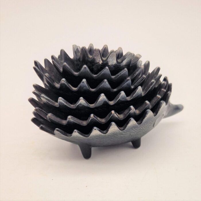 hedgehog set ashtray in brass by walter bosse for herta baller 1955 set of 6 8394