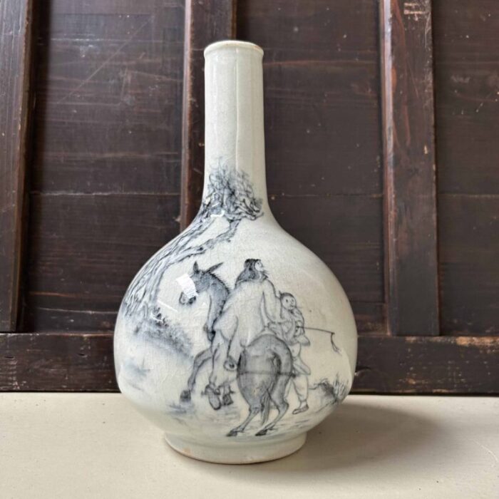 ikebana flower vase with horseman japan 1920s 10