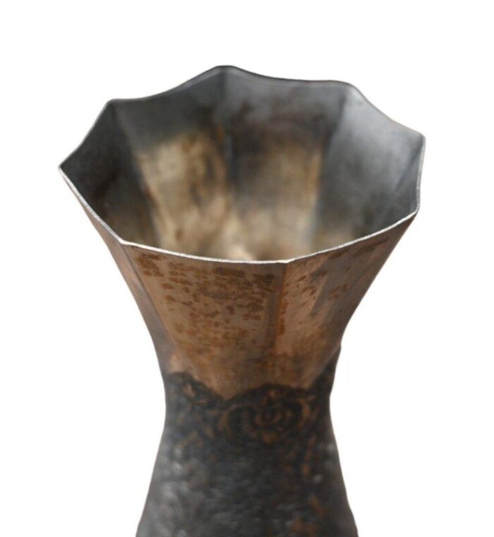 islamic qajar indo persian silver vase 3