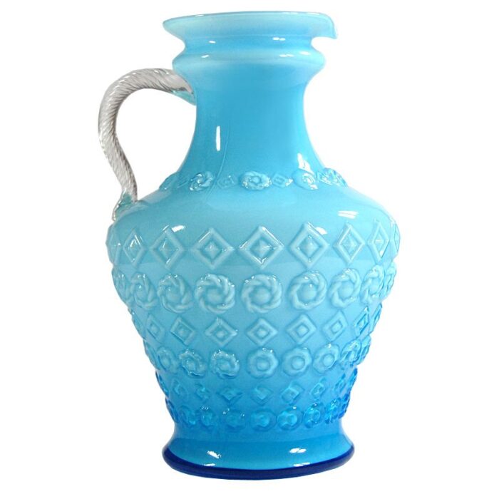 italian glass vase from empoli 1950s 1