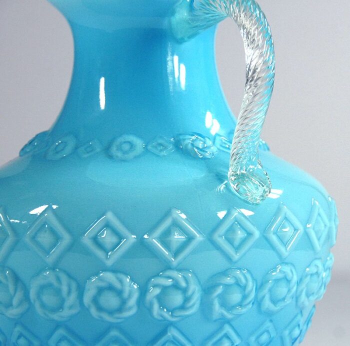 italian glass vase from empoli 1950s 8