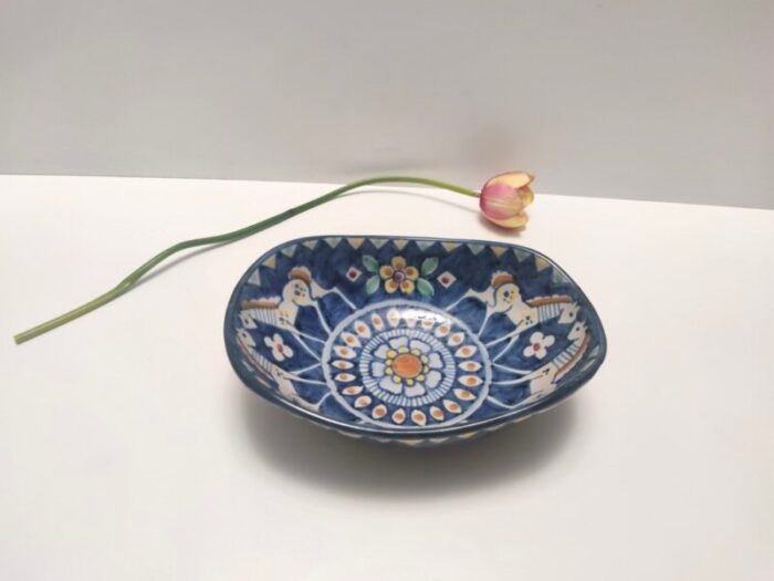 italian hand painted ceramic bowl 1950s 2