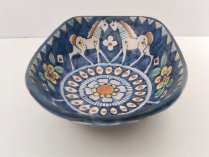 italian hand painted ceramic bowl 1950s 5