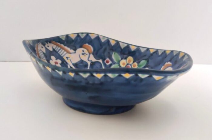 italian hand painted ceramic bowl 1950s 7