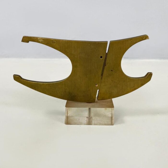 italian modern brutalist style bronze sculpture by edmondo cirillo 1970s 3698