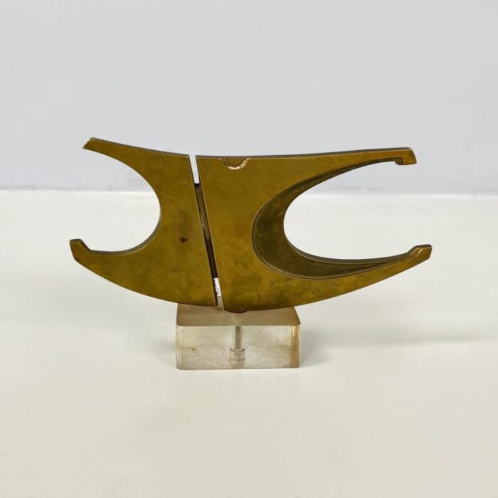 italian modern brutalist style bronze sculpture by edmondo cirillo 1970s 5083