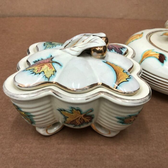 italian modern ceramic deruta boxes 1960s set of 2 9