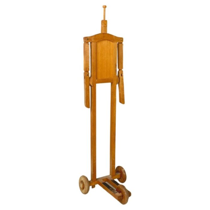 italian modern wooden valet stand with hat holder by berodesign cacharel 1980s 1