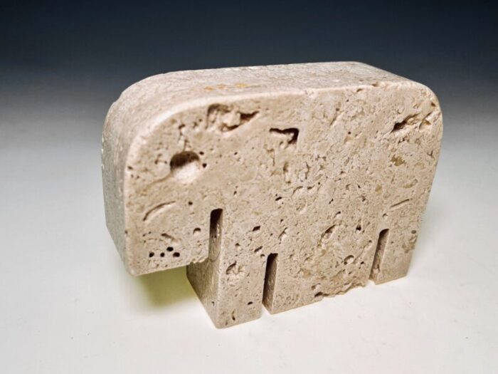 italian travertine figure of an elephant from fratelli mannell 1