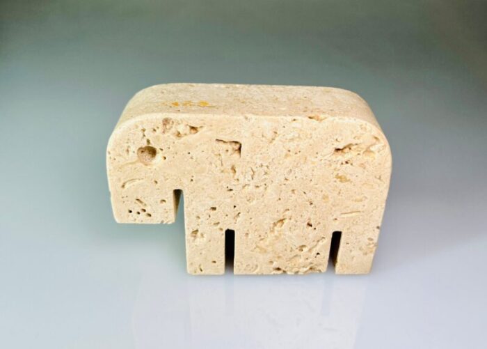 italian travertine figure of an elephant from fratelli mannell 2