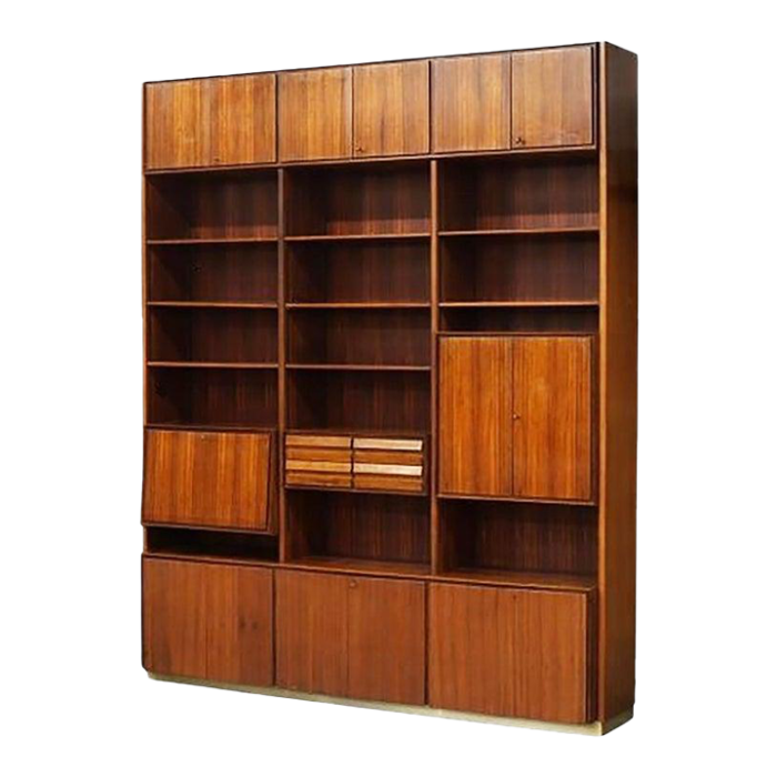 italian vittorio dassi rosewood bookcase italy 1960s 9500