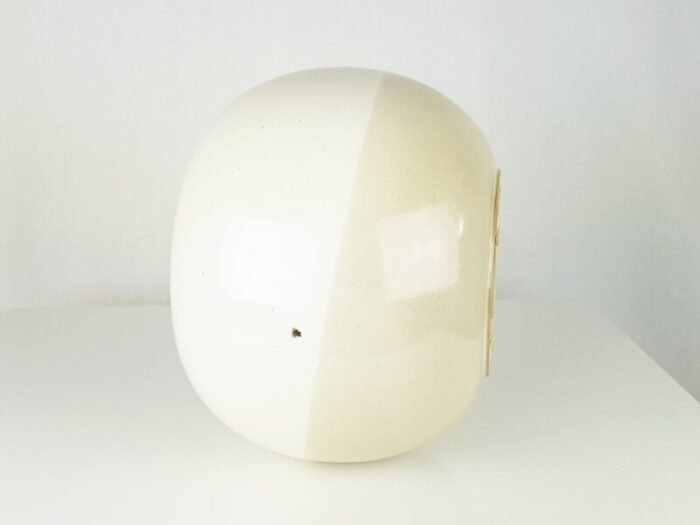 italian white beige glazed ceramic cache pot vase by bucci 1980s set of 2 7