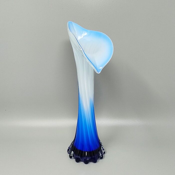 jack in the pulpit calla lily vase in murano glass 1960s 2