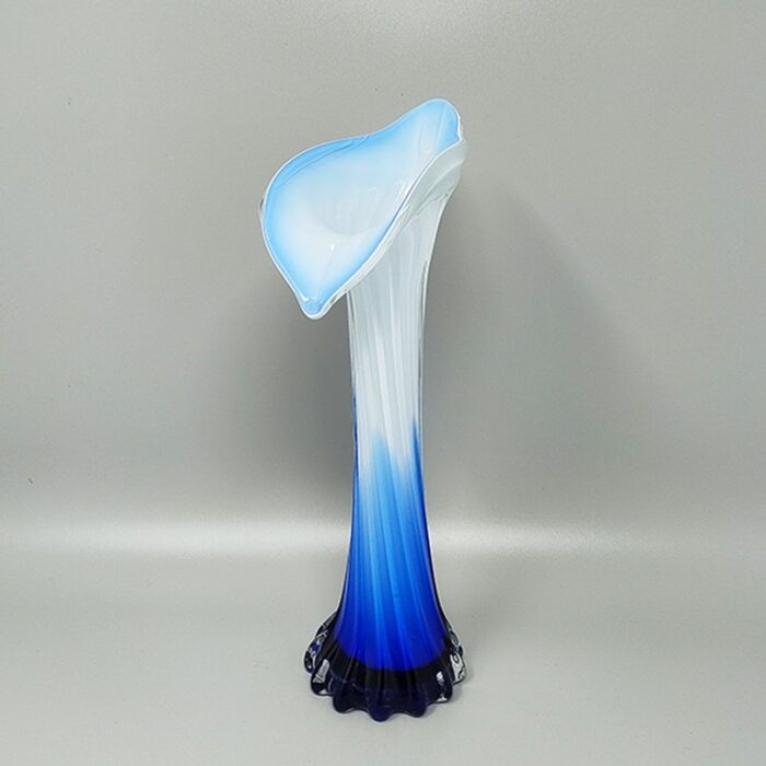 jack in the pulpit calla lily vase in murano glass 1960s 3