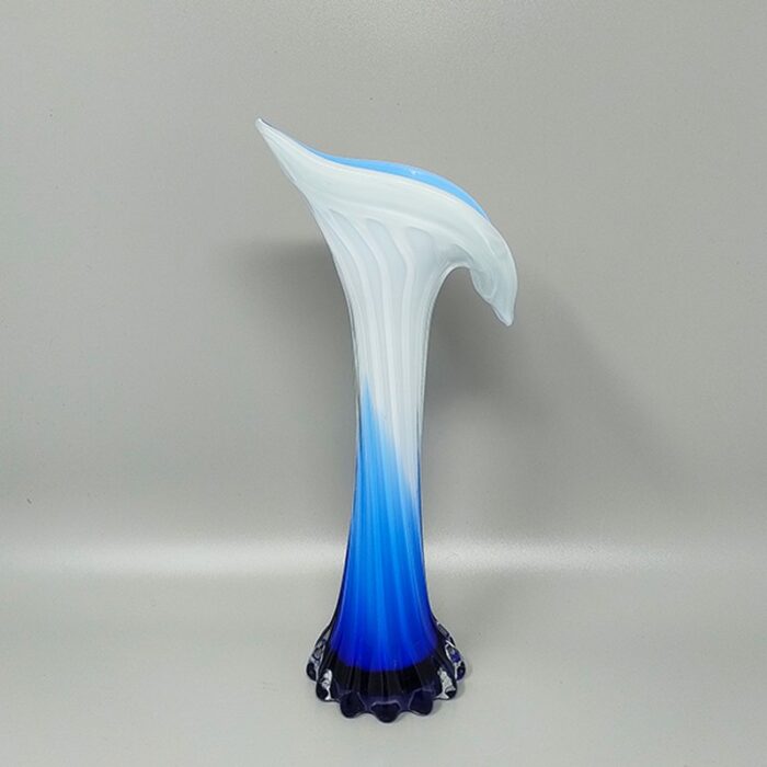 jack in the pulpit calla lily vase in murano glass 1960s 4