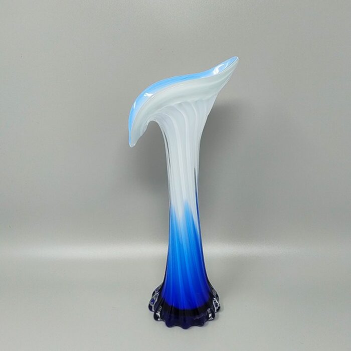 jack in the pulpit calla lily vase in murano glass 1960s 5