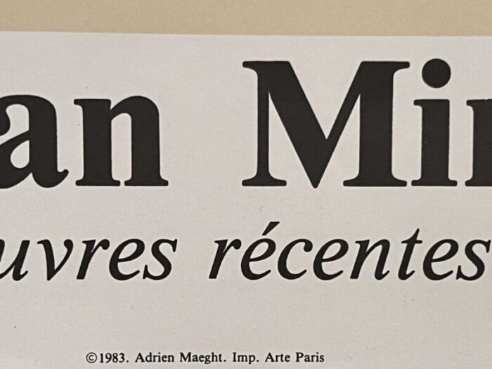 joan miro galerie adrien maeght poster 1983 lithograph 2