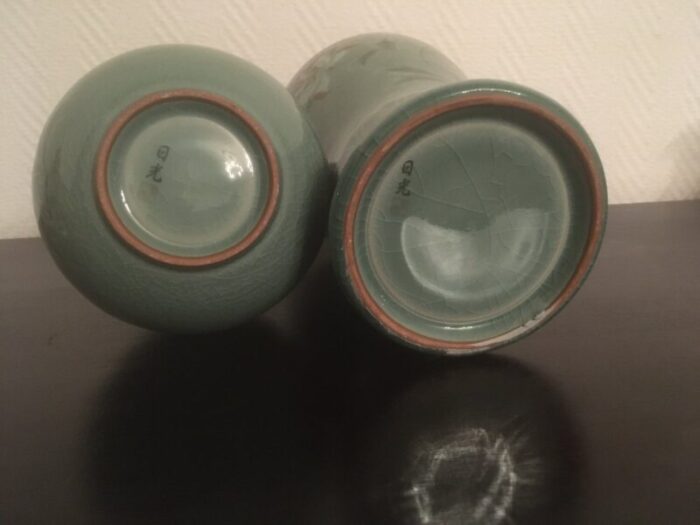 korea porcelain vases 1960s set of 2 5