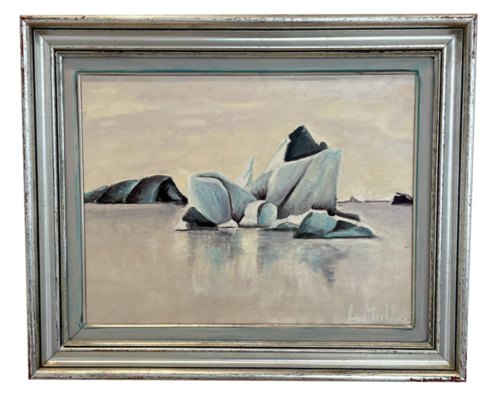 l mull fleur de glace 1982 oil on canvas framed 1582