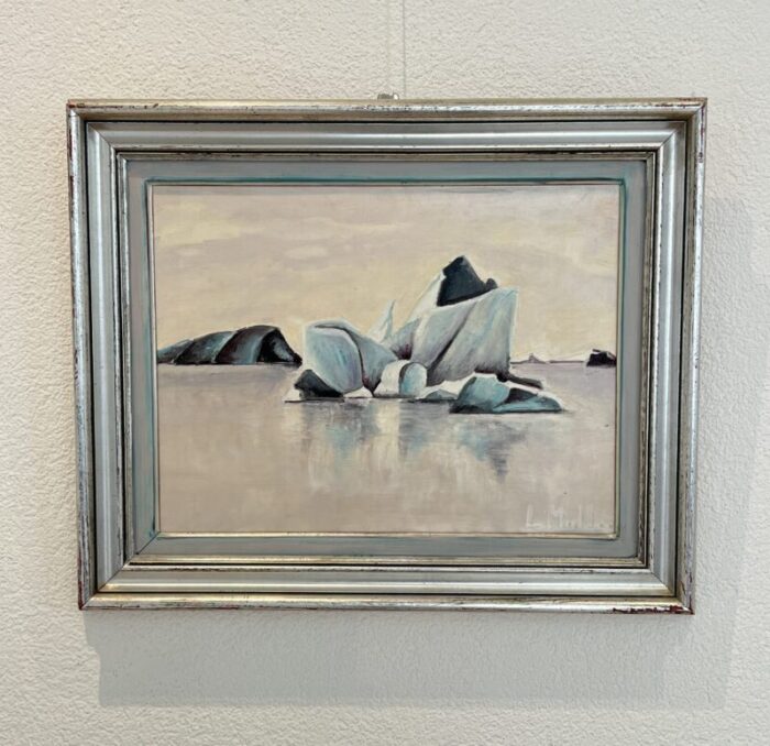 l mull fleur de glace 1982 oil on canvas framed 3832