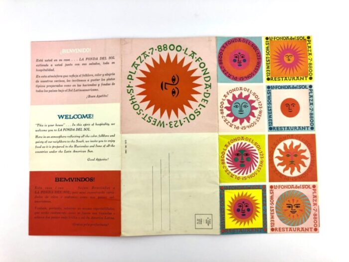 lafondadelsol menu by alexander girard 1960s 5