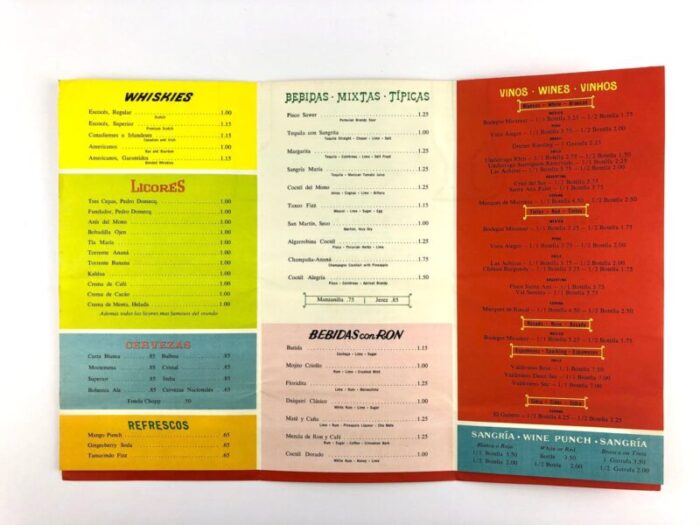 lafondadelsol menu by alexander girard 1960s 6