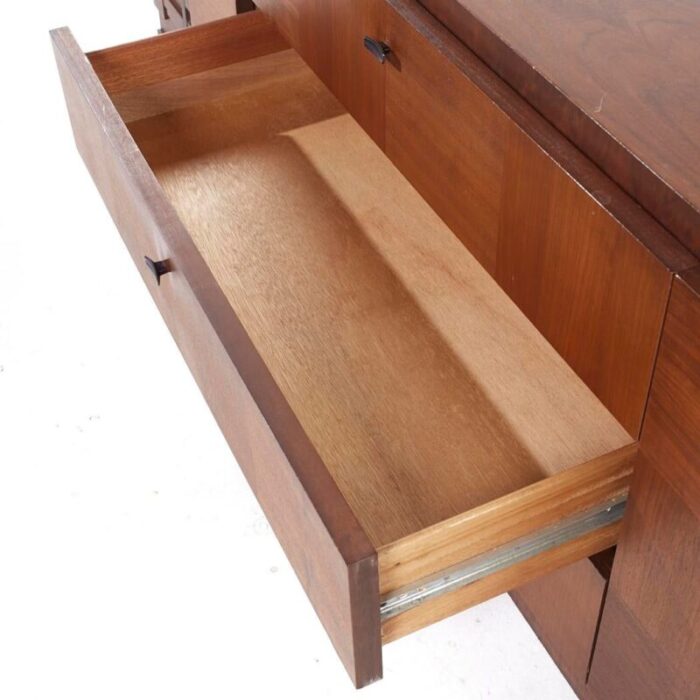 lane brutalist mid century walnut lowboy dresser 5786