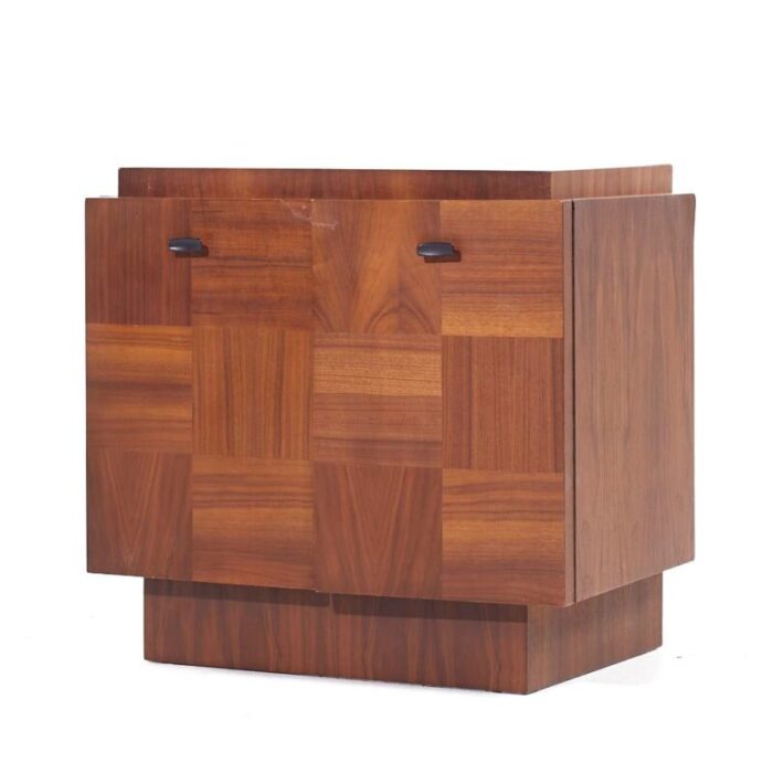 lane brutalist mid century walnut nightstands pair 0111