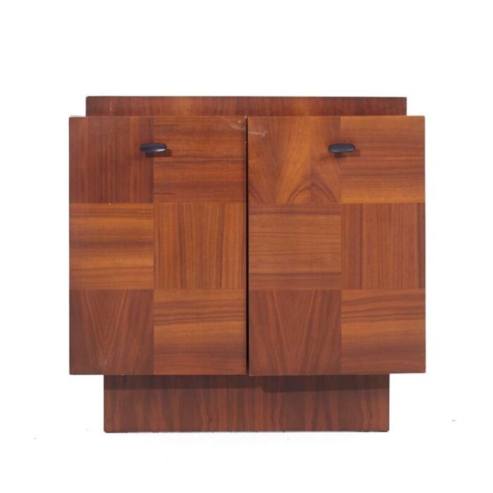 lane brutalist mid century walnut nightstands pair 8752