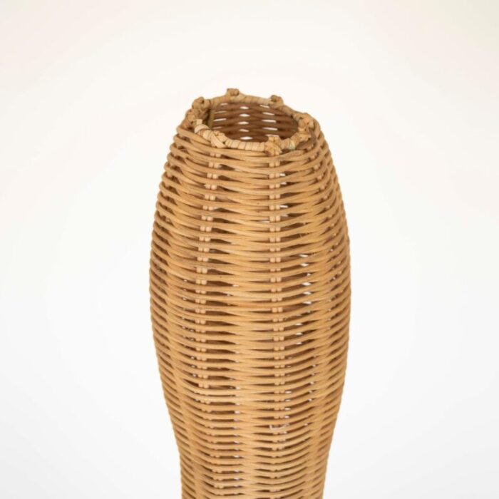 large 1980s sculptural wicker floor lamp france 8620