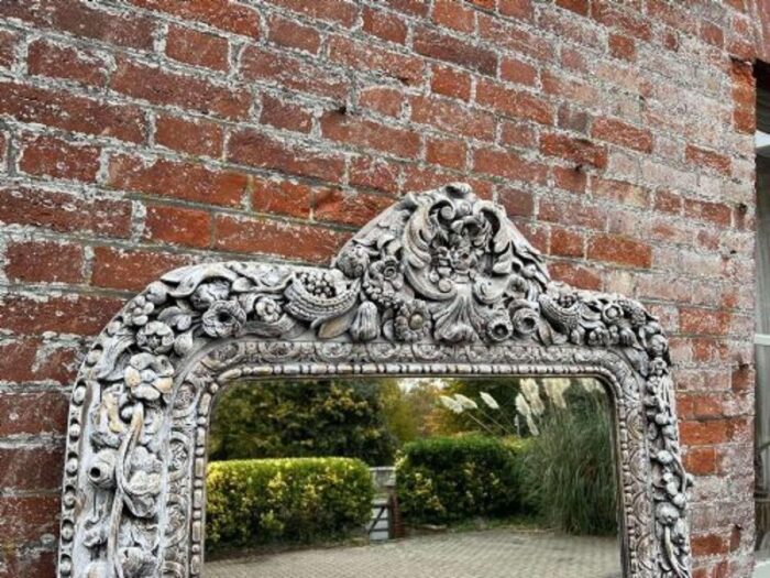 large antique 19th century english carved wood decor mirror 2