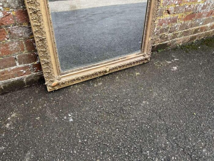 large antique french gilt framed mirror 19th century 5