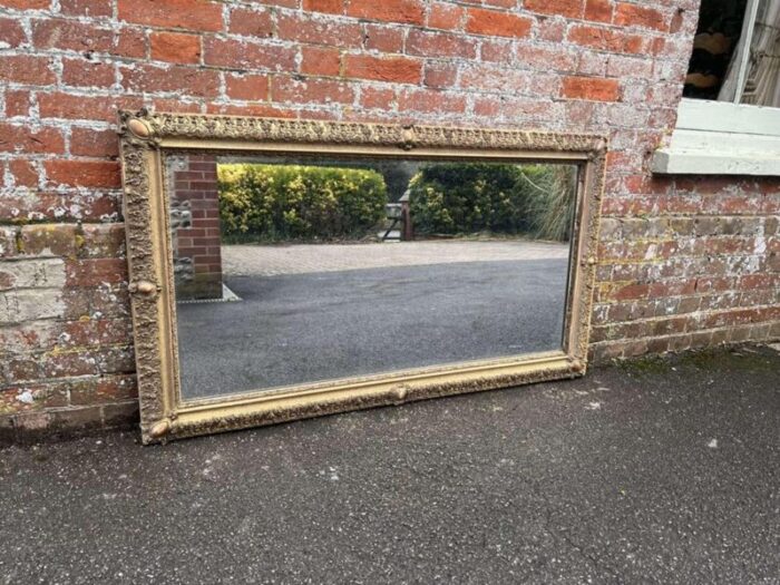 large antique french gilt framed mirror 19th century 6