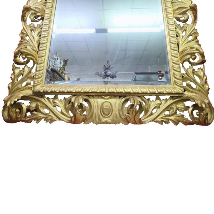 large antique spanish fine gold leaf cornucopia mirror 6