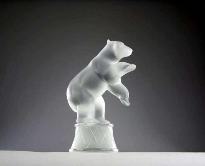 large crystal circus bear sculpture from lalique 2000s 5