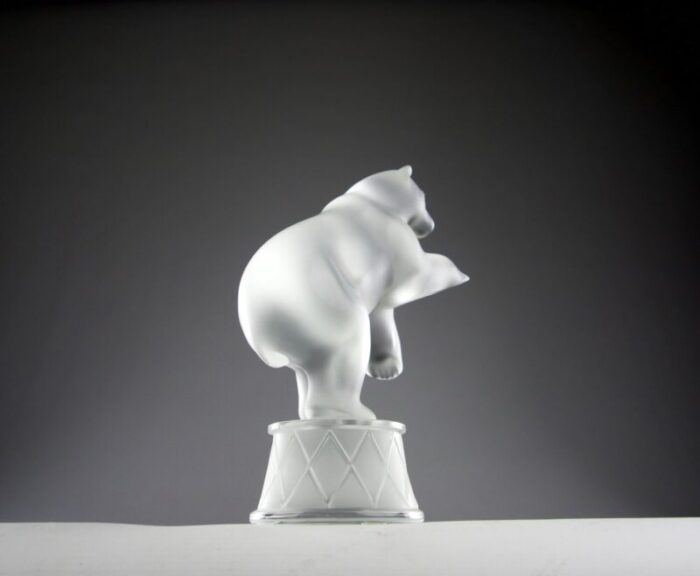 large crystal circus bear sculpture from lalique 2000s 6