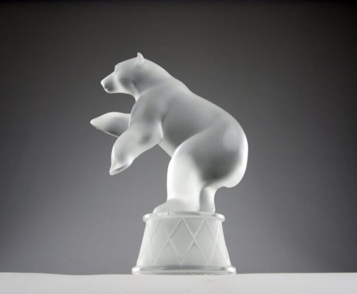 large crystal circus bear sculpture from lalique 2000s 8