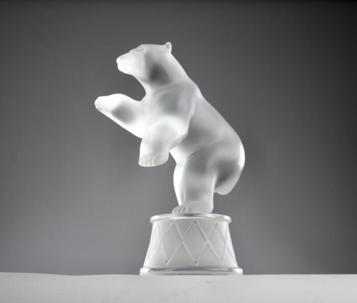 large crystal circus bear sculpture from lalique 2000s 9