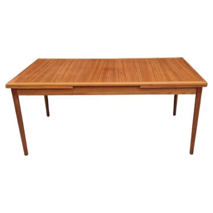 large extendable dining table by kai winding 1970s 0568