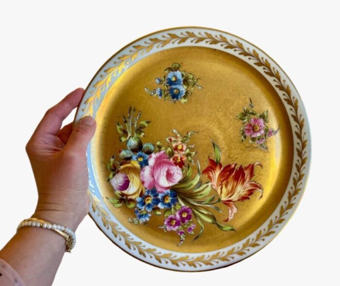 large floral decor dish in sevres porcelain 7