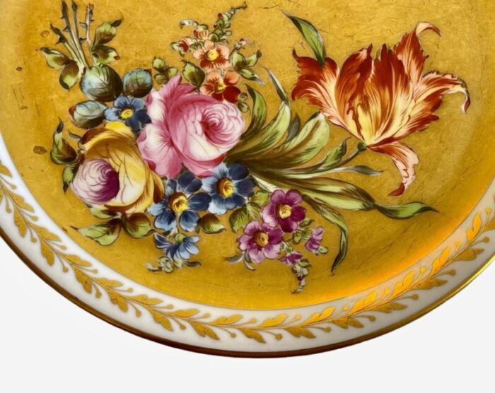 large floral decor dish in sevres porcelain 8