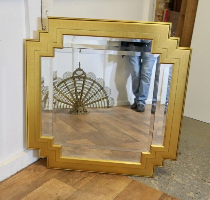 large french art deco style gilt mirror 1960s 5