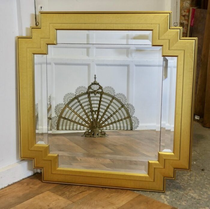 large french art deco style gilt mirror 1960s 6